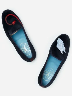 J.McL X Stubbs Wootton Embroidered Slippers In Naughty Nice-J.McLaughlin Discount