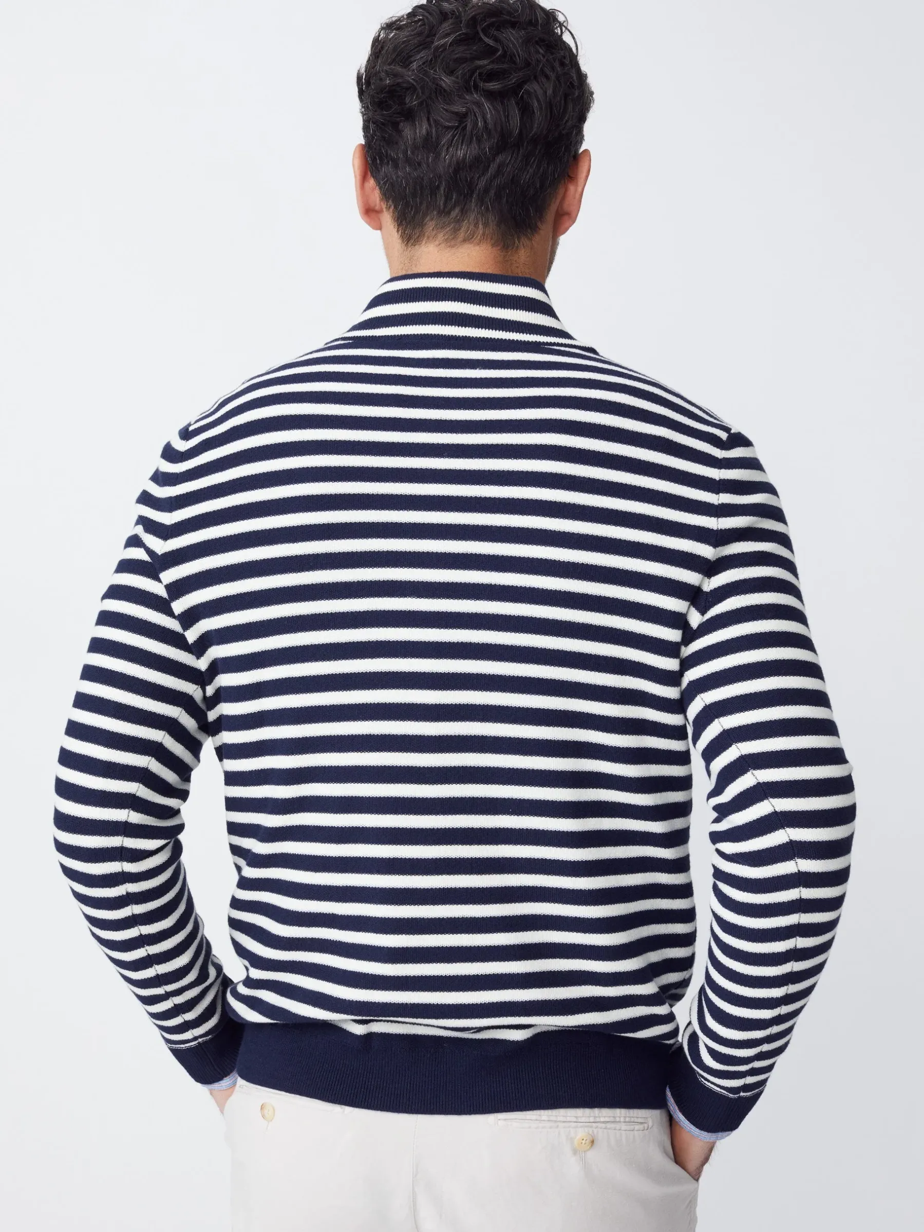 Kendall 1/4 Zip Sweater In Stripe-J.McLaughlin Fashion