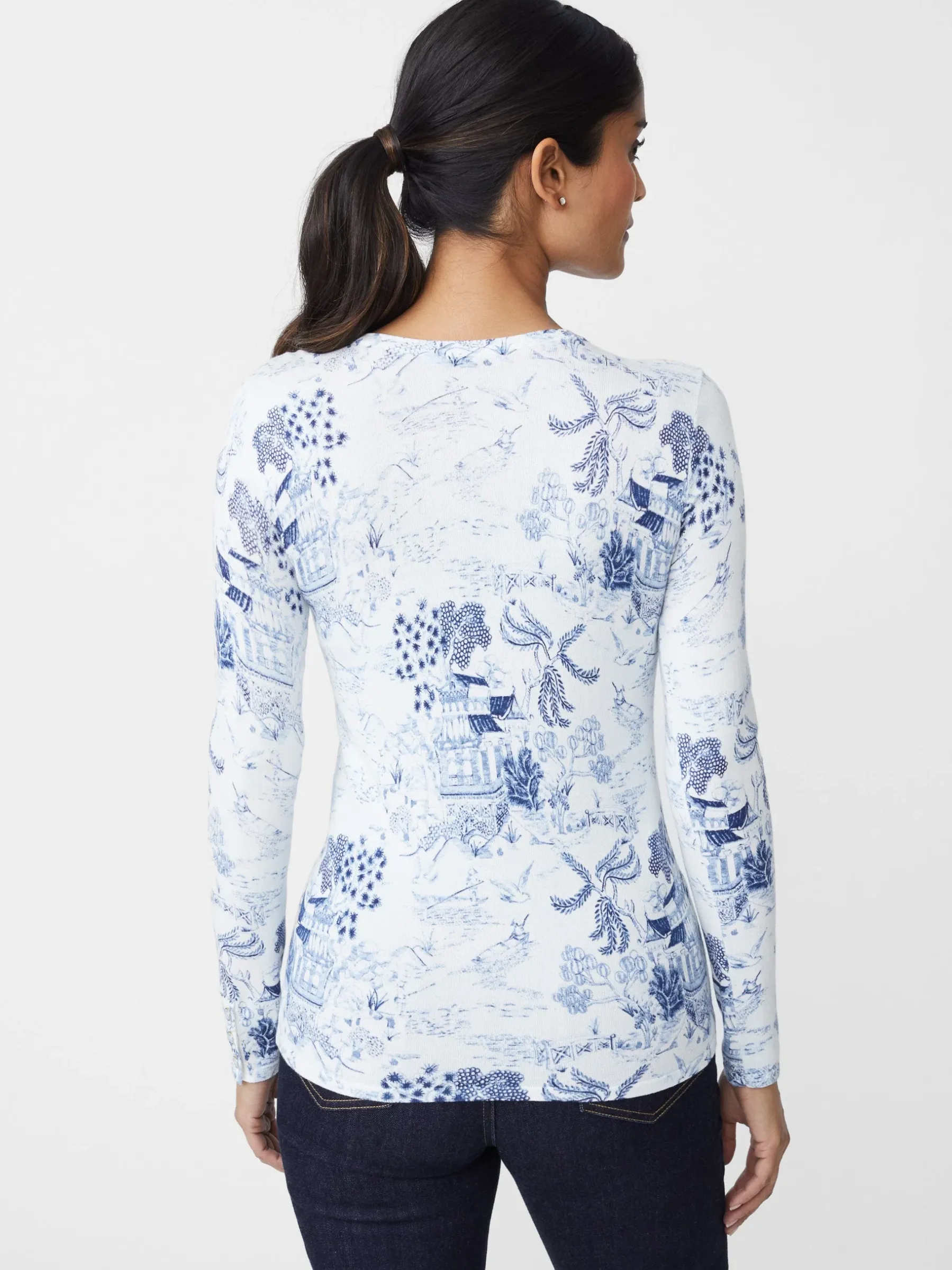 Lenny Sweater In Chinoiserie Toile-J.McLaughlin Hot