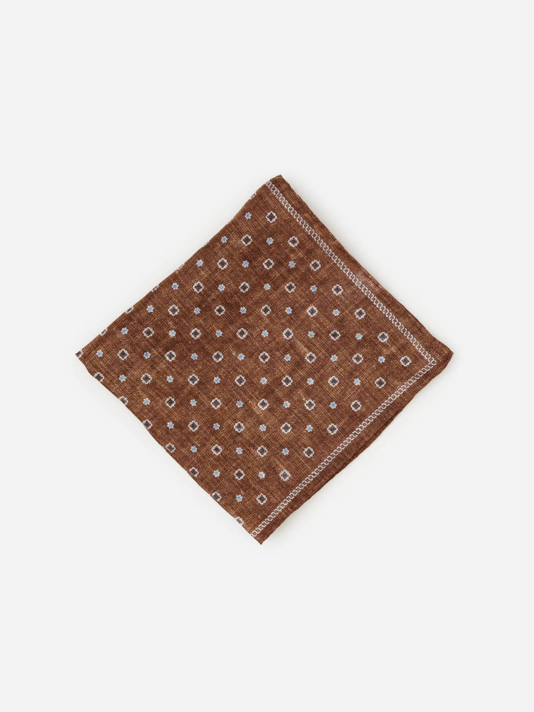 Linen Pocket Square In Floral Dots-J.McLaughlin Sale