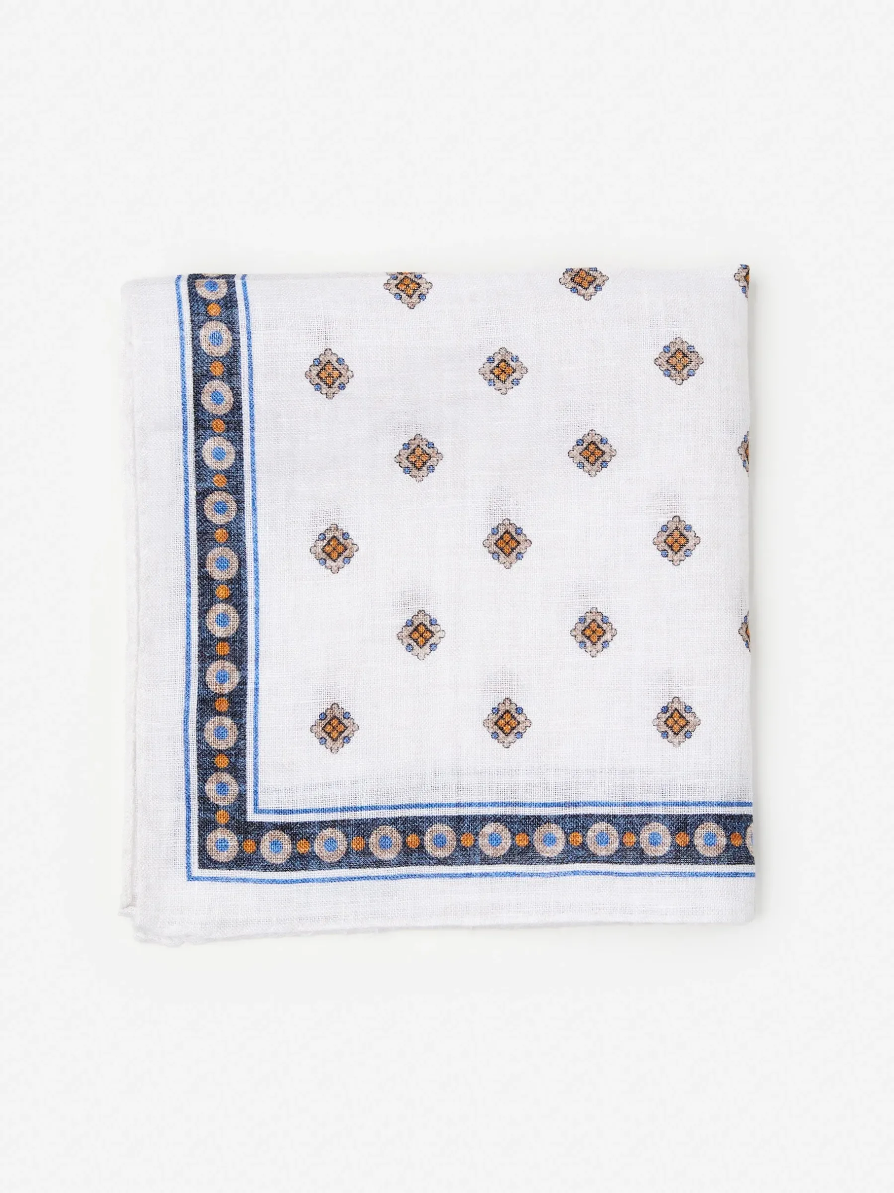 Linen Pocket Square In Foulard-J.McLaughlin Discount
