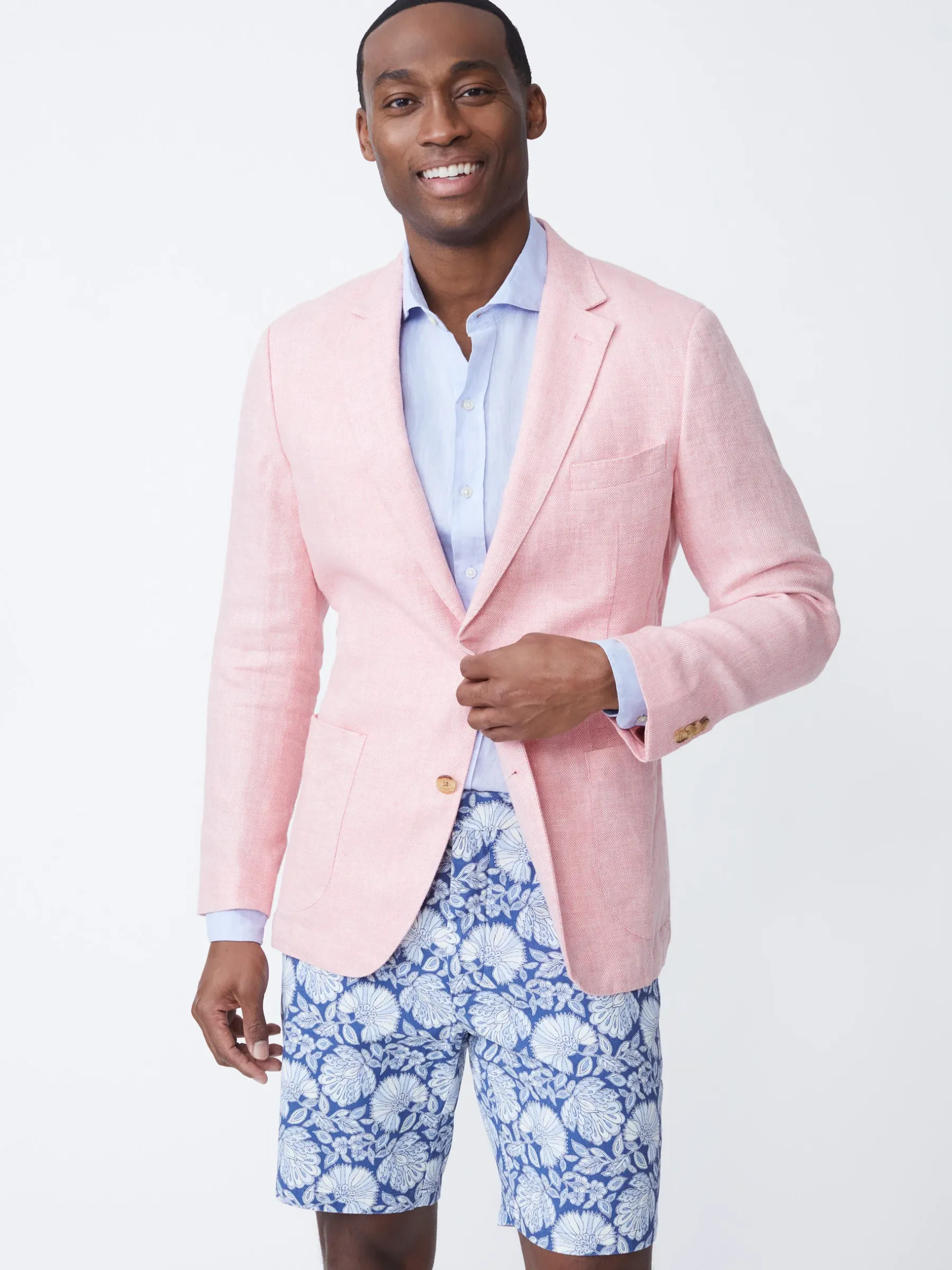 Lisbon Linen Blazer In Herringbone-J.McLaughlin Outlet