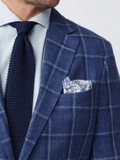 Lisbon Linen Blend Blazer In Window Pane-J.McLaughlin Best
