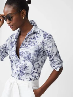 Lois Shirt In Heron Toile-J.McLaughlin Online