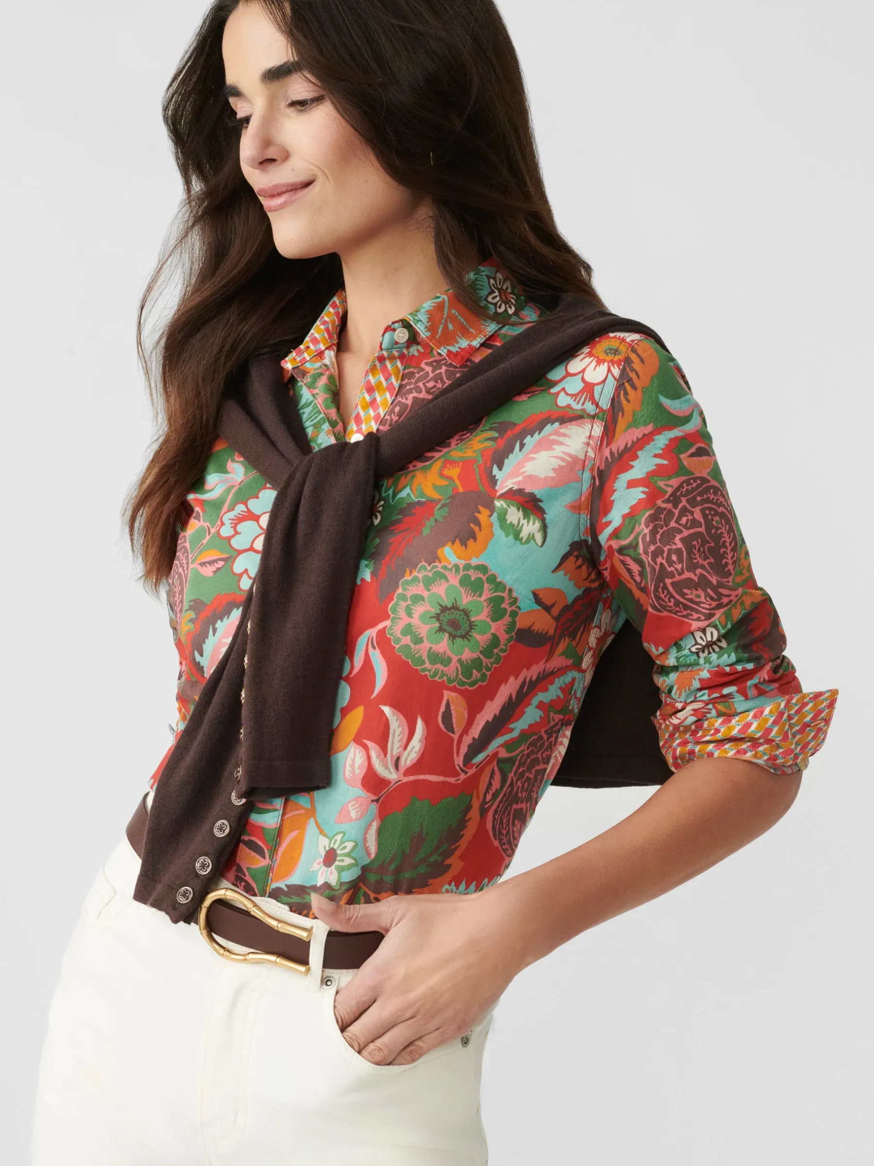 Lois Shirt In Terra Blossom Geo-J.McLaughlin Online