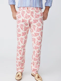 Lukas Pants In Mega Coral Cay Texture-J.McLaughlin Outlet