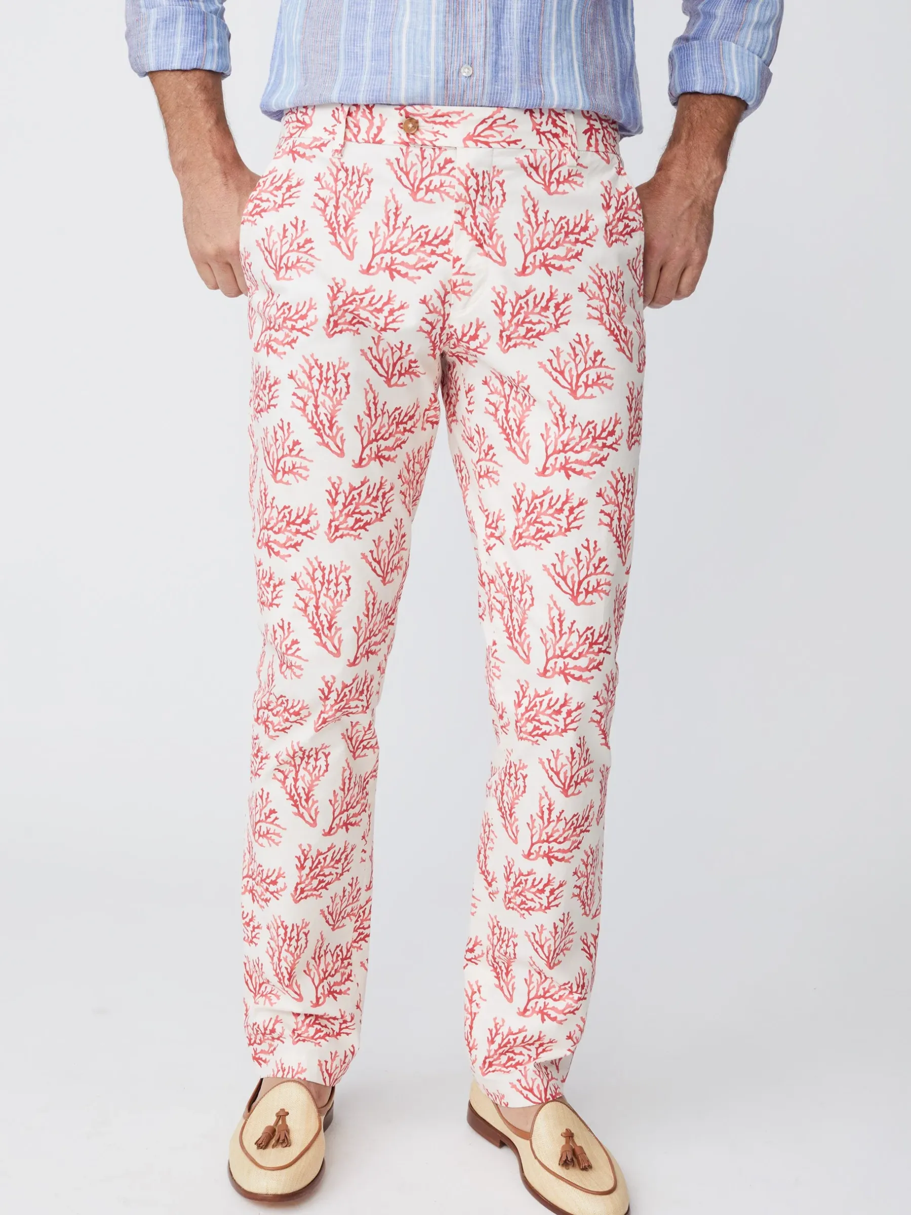 Lukas Pants In Mega Coral Cay Texture-J.McLaughlin Outlet