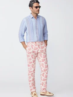 Lukas Pants In Mega Coral Cay Texture-J.McLaughlin Outlet