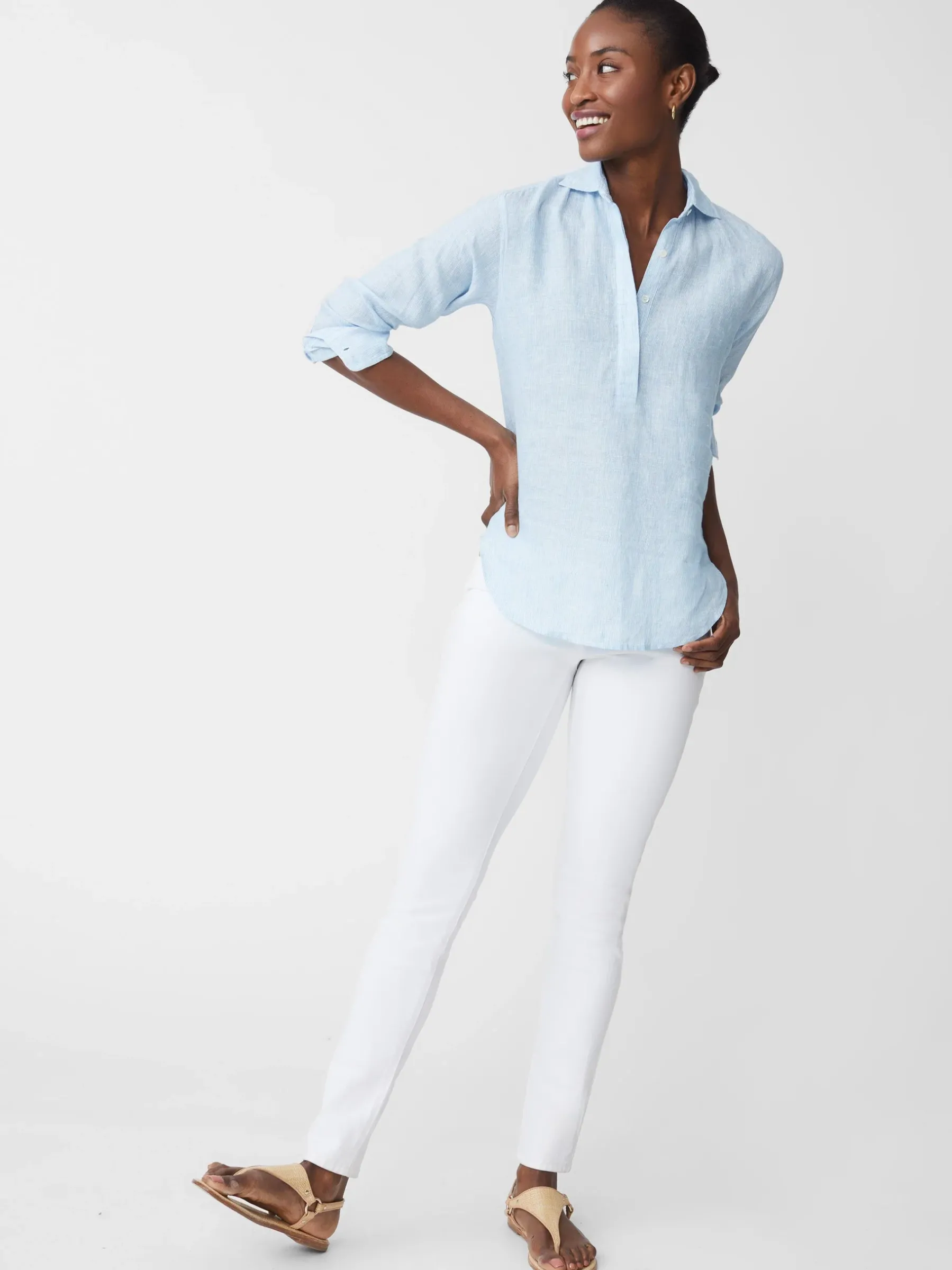 Lula Linen Shirt In Stripe-J.McLaughlin Discount
