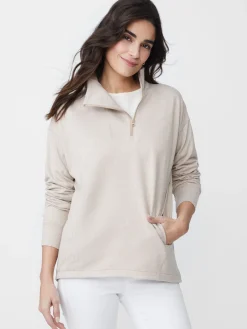 Maeba Fleece Top In Herringbone Jacquard-J.McLaughlin Best