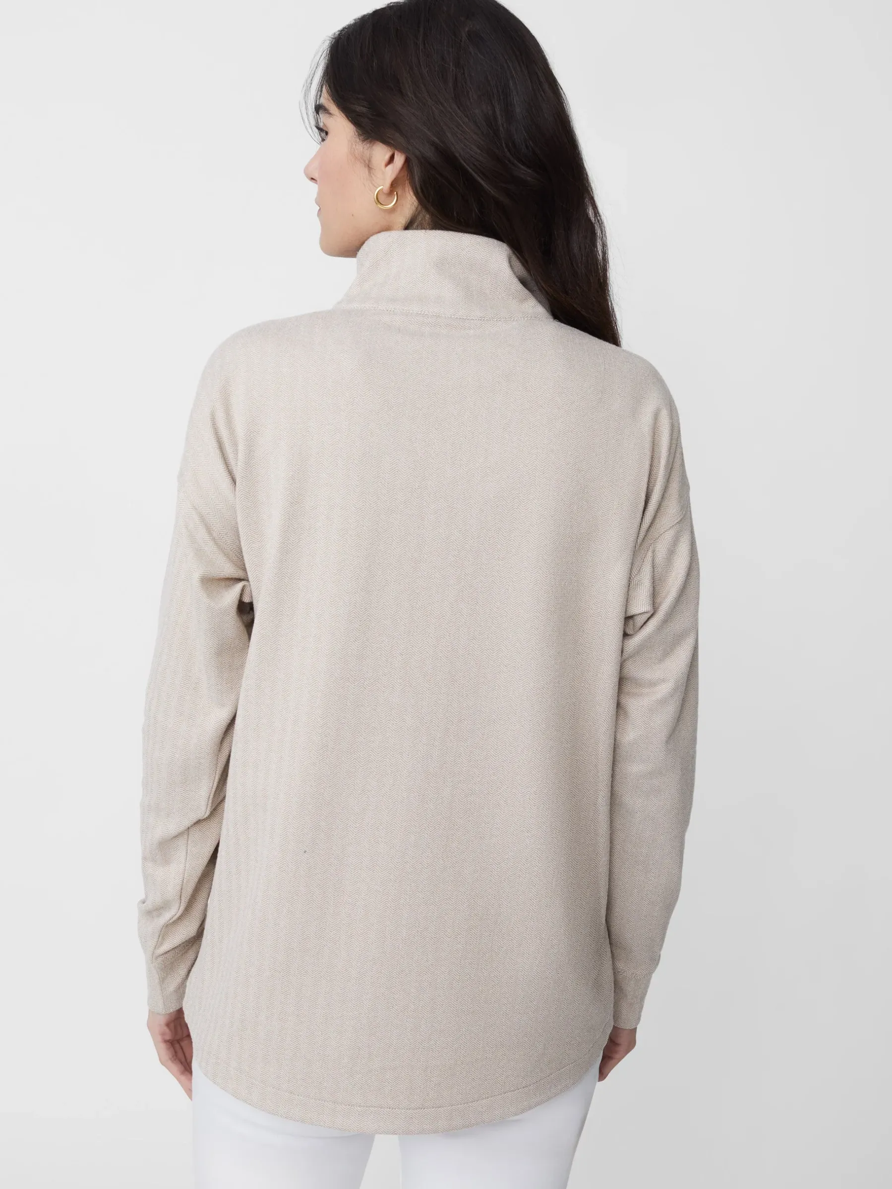 Maeba Fleece Top In Herringbone Jacquard-J.McLaughlin Best