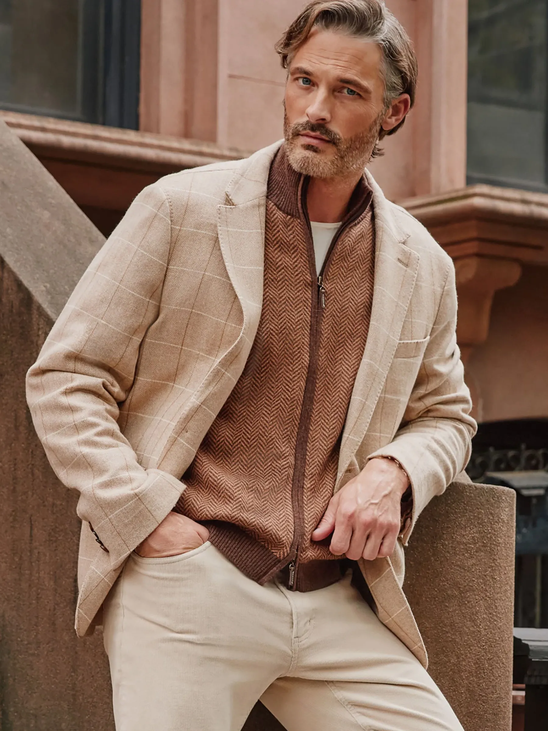 McCown Wool Blazer In Herringbone-J.McLaughlin New