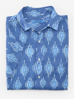 Montauk Modern Fit Linen Shirt In Drop Ikat-J.McLaughlin Hot