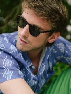 Montauk Modern Fit Linen Shirt In Drop Ikat-J.McLaughlin Hot