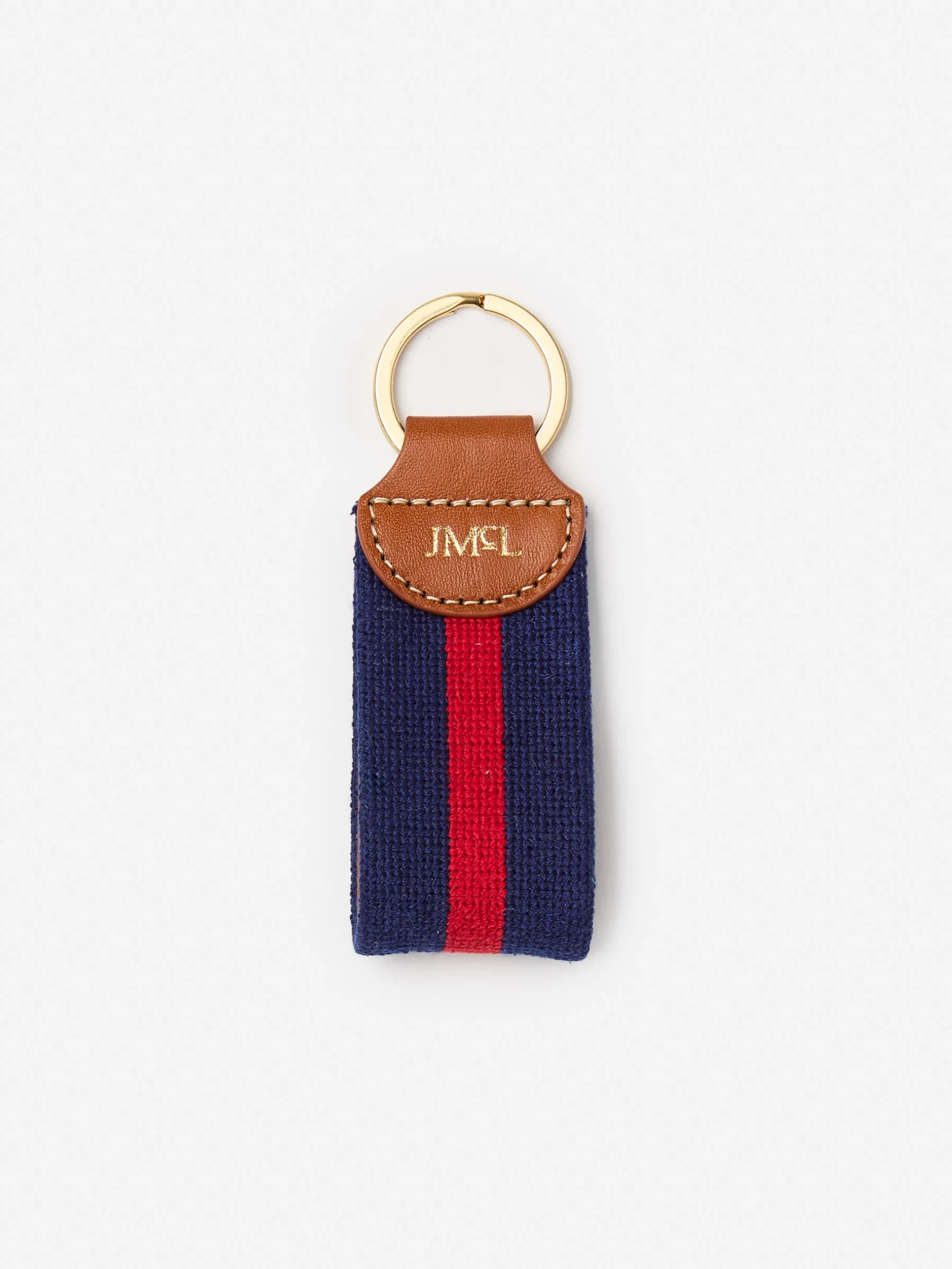 Needlepoint Keyfob In Stripe-J.McLaughlin Outlet