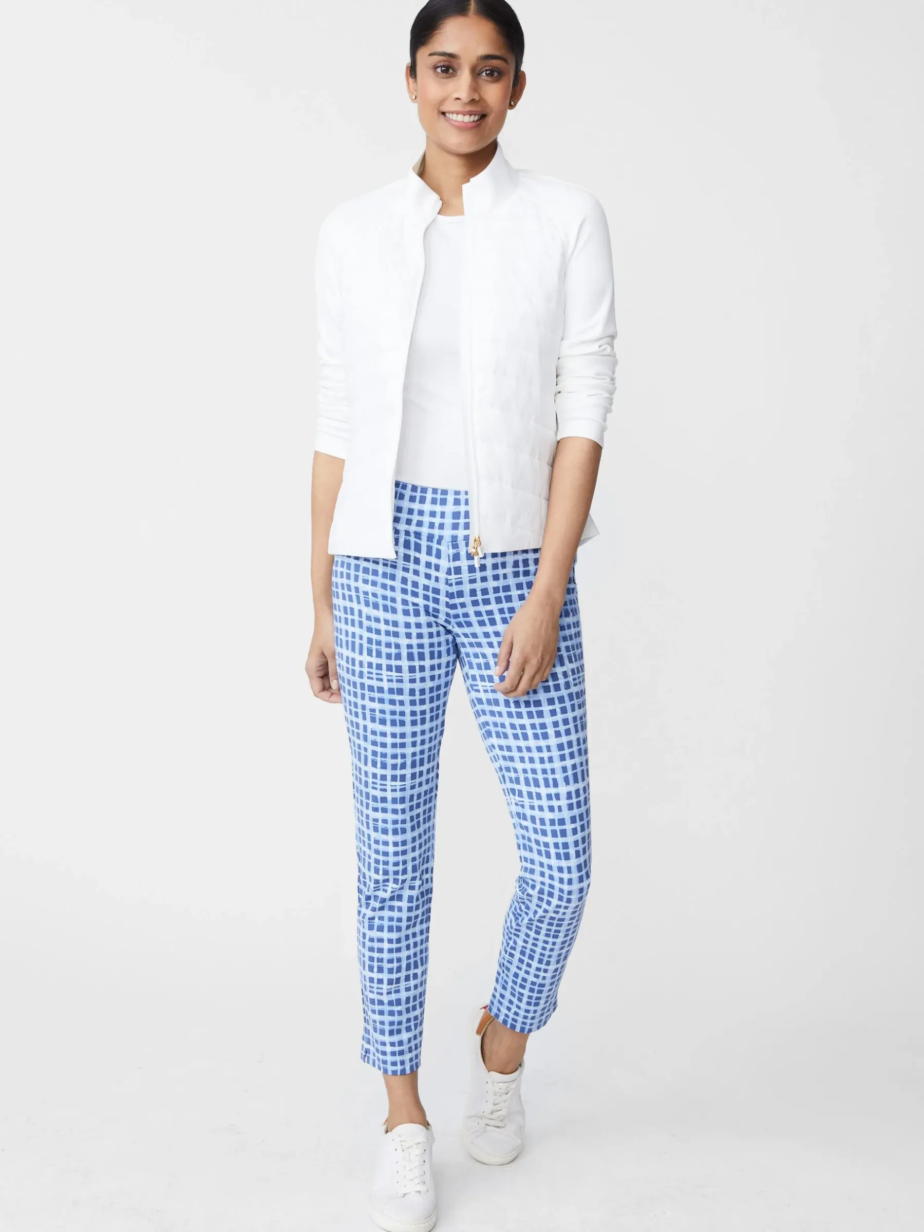 Newport Capri Pants In Painterly Check-J.McLaughlin Sale