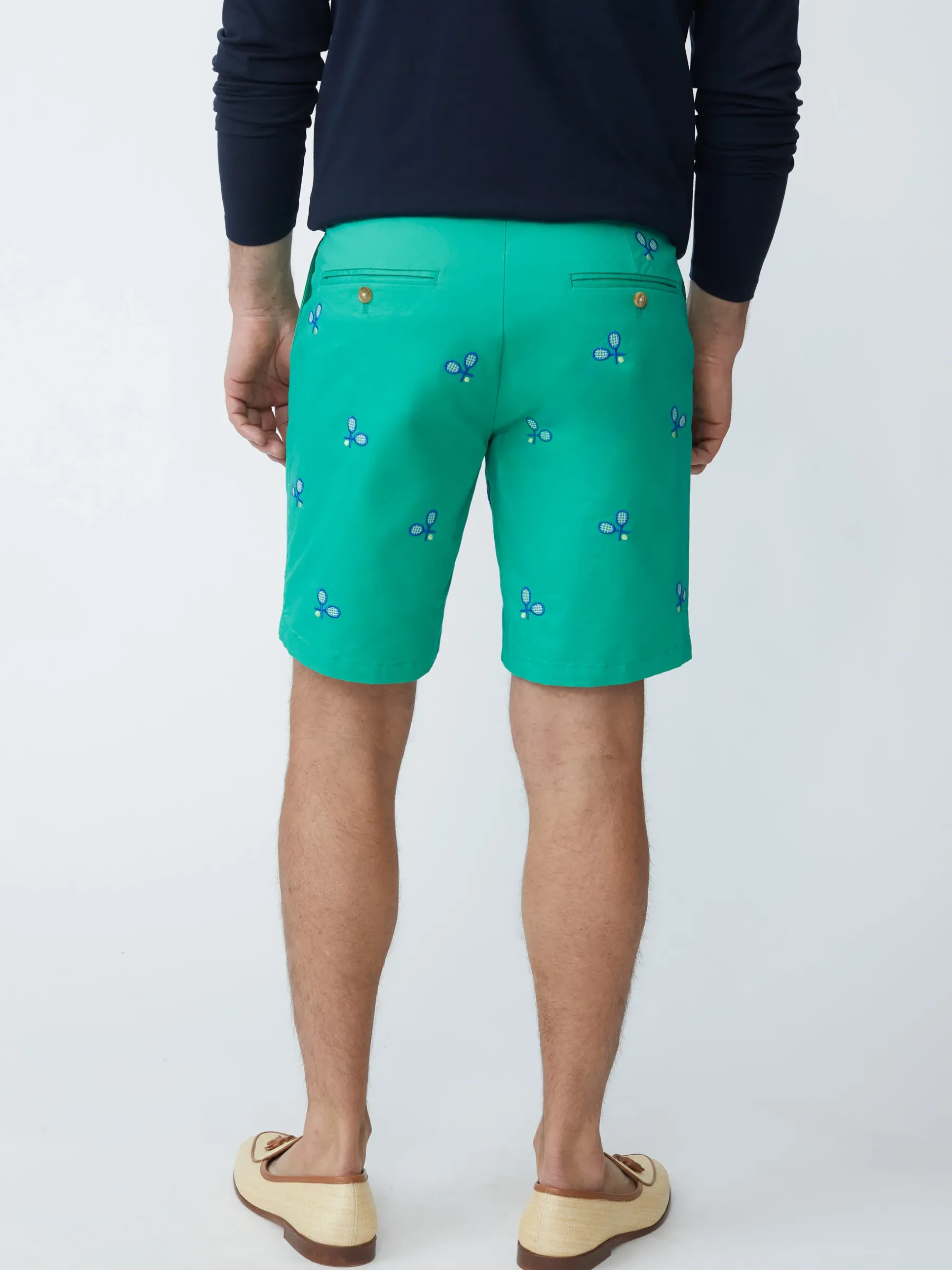 Oliver 9" Embroidered Shorts In Tennis Racket-J.McLaughlin New