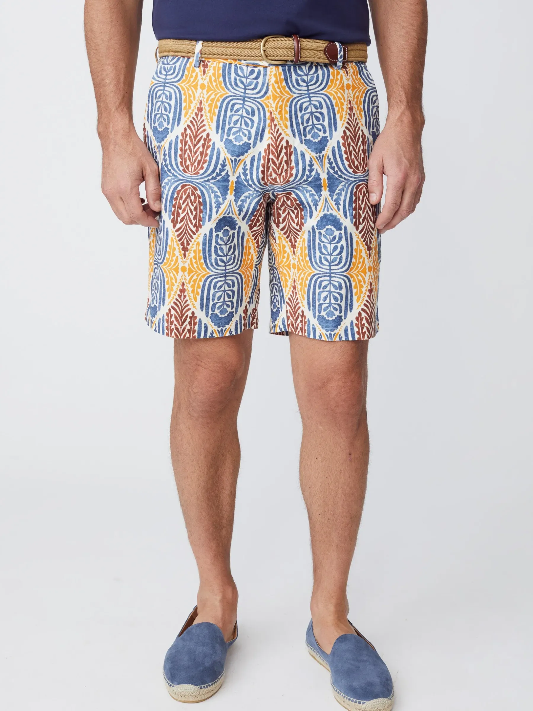 Oliver 9” Italian Twill Short In Mini Carriage House-J.McLaughlin Discount