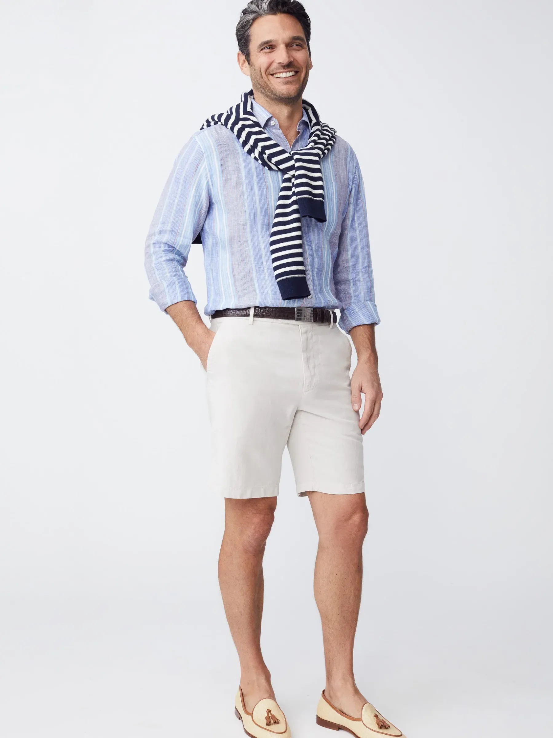 Oliver 9" Shorts In Italian Summer Twill-J.McLaughlin Discount