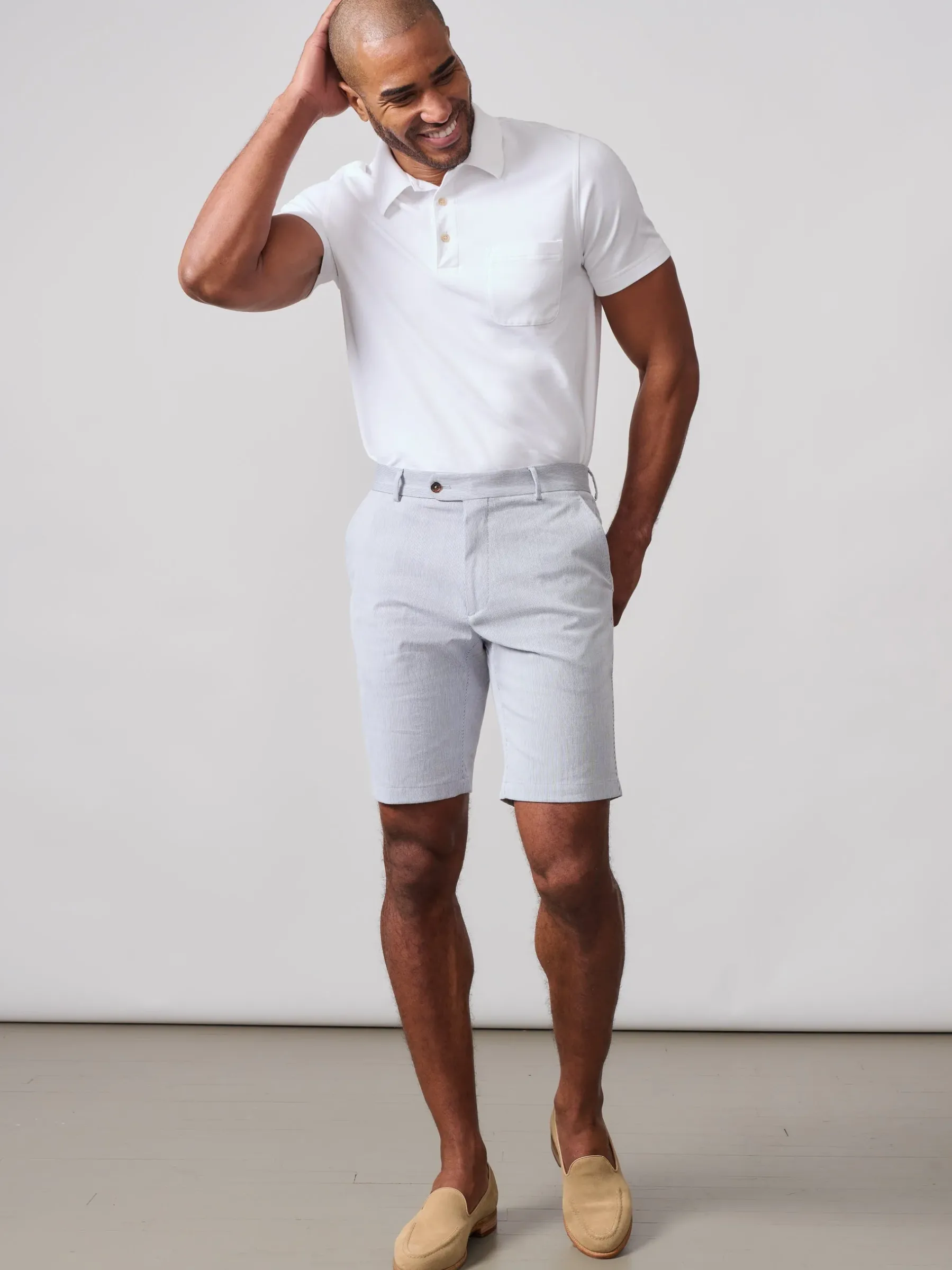Oliver 9" Shorts In Pinstripe-J.McLaughlin Outlet