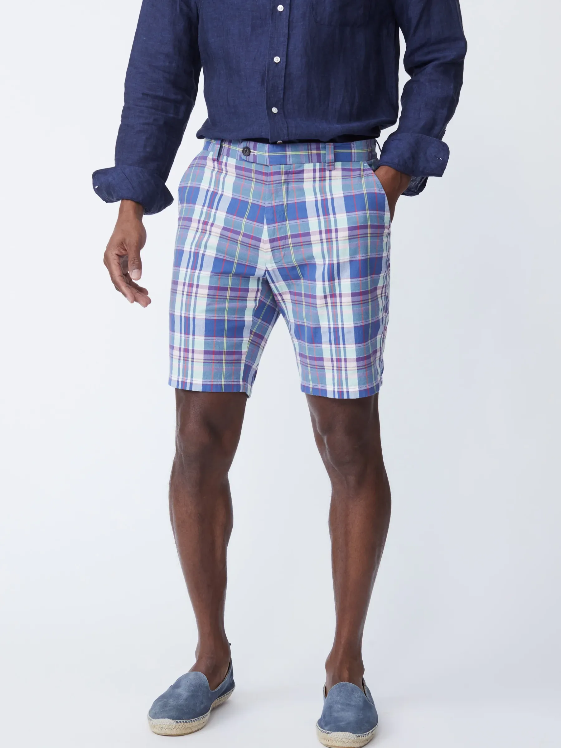 Oliver 9" Shorts In Plaid-J.McLaughlin Fashion