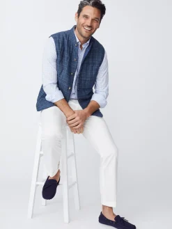Orson Linen Vest In Glen Plaid-J.McLaughlin New