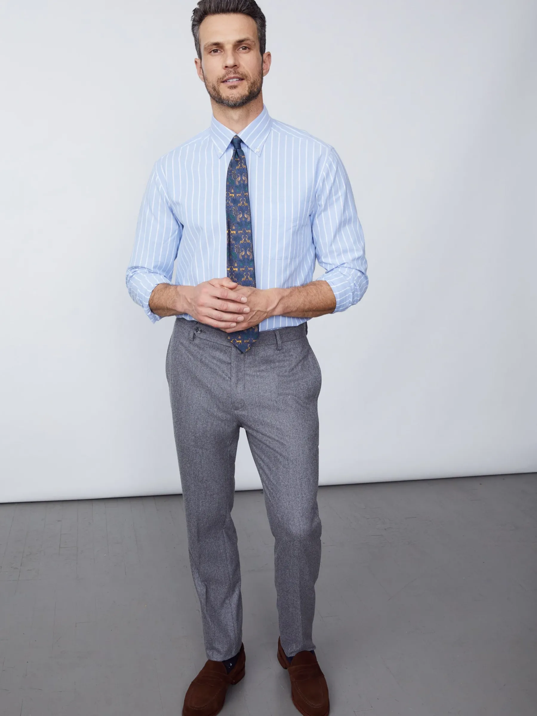 Oxford Wool Pants-J.McLaughlin New