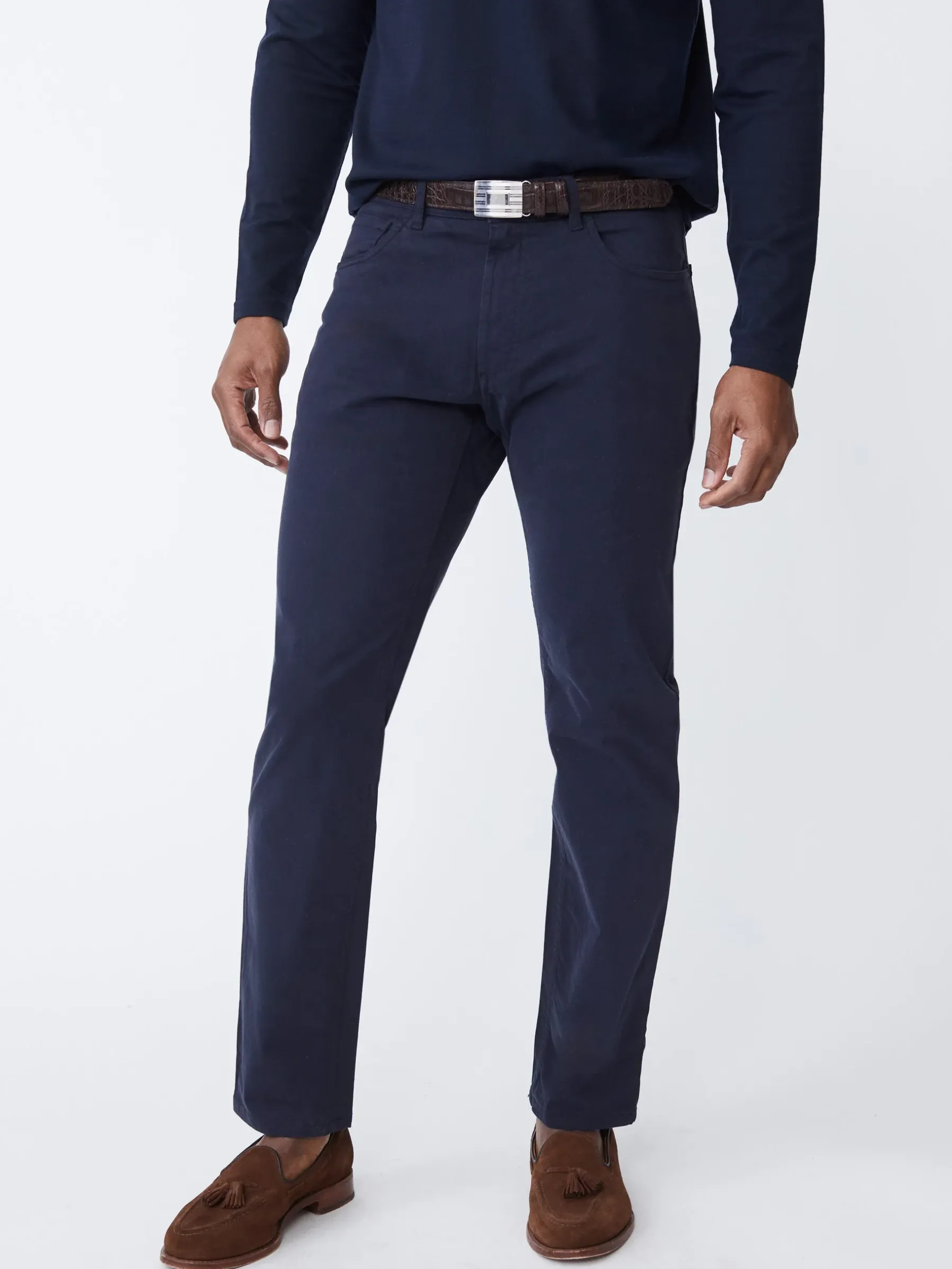 Parker 5-Pocket Straight Pants In Stretch Cotton Sateen-J.McLaughlin New