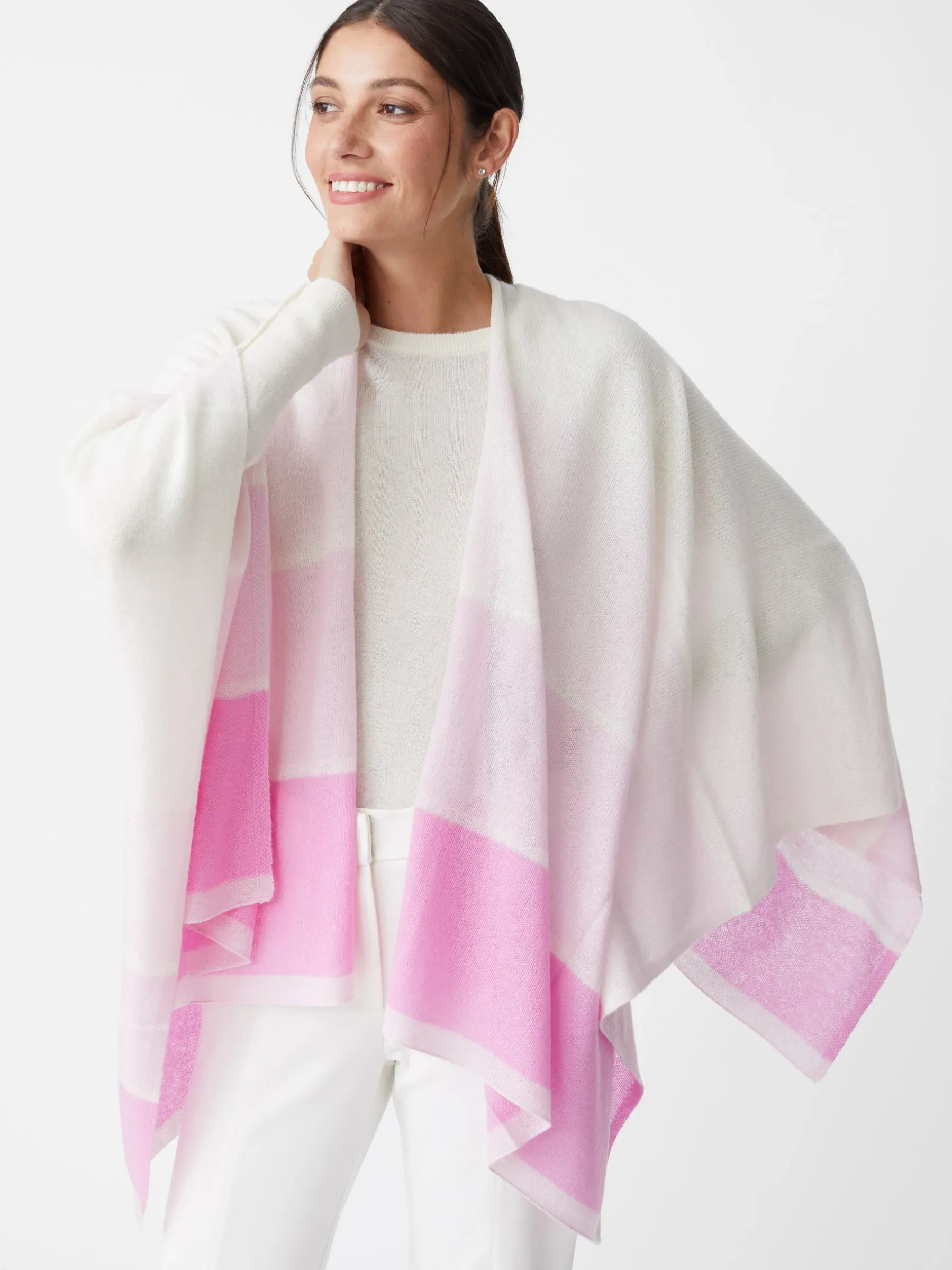 Sadie Cashmere Wrap In Block Stripe-J.McLaughlin New