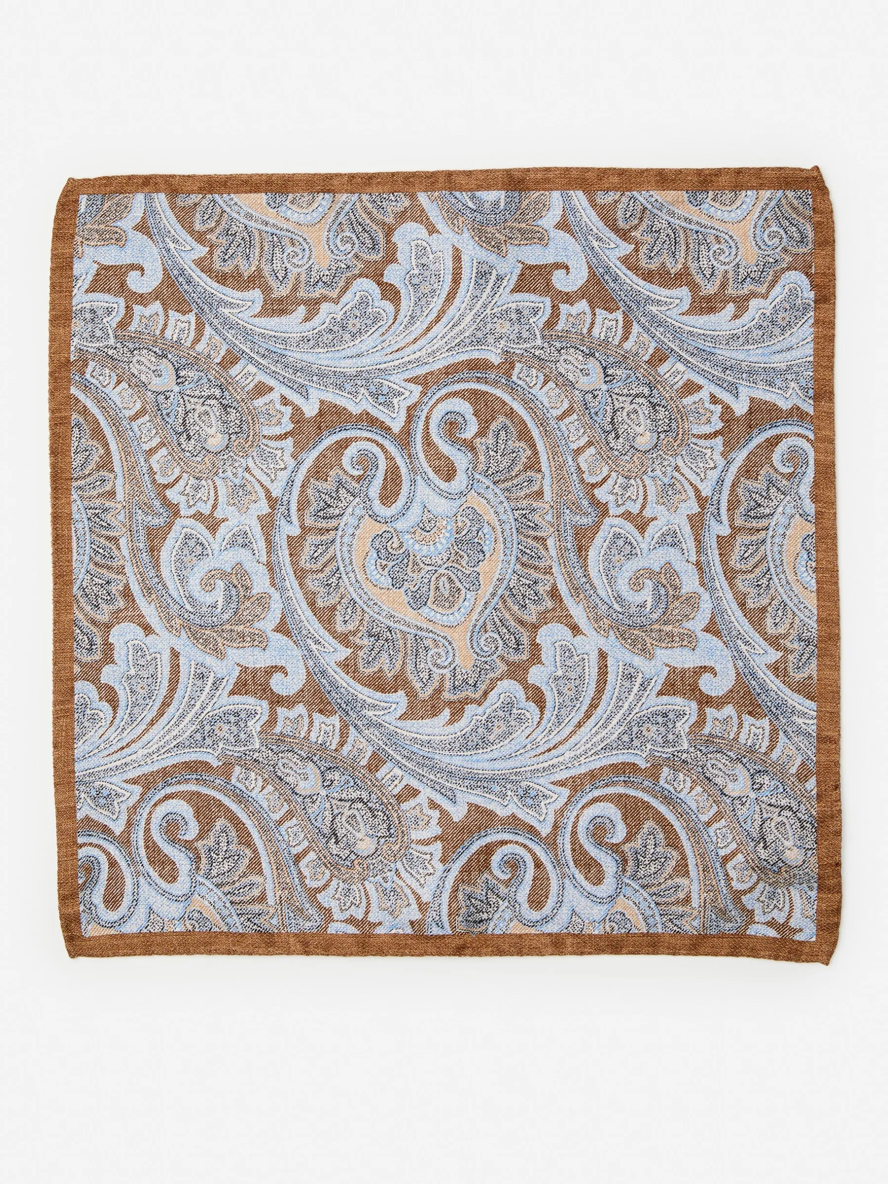 Silk Pocket Square In Paisley-J.McLaughlin Clearance