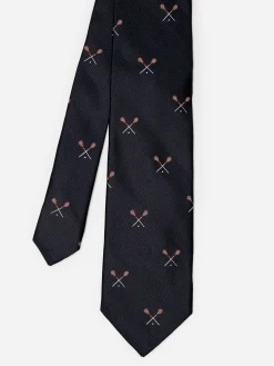 Silk Tie In Lacrosse Sticks-J.McLaughlin Outlet