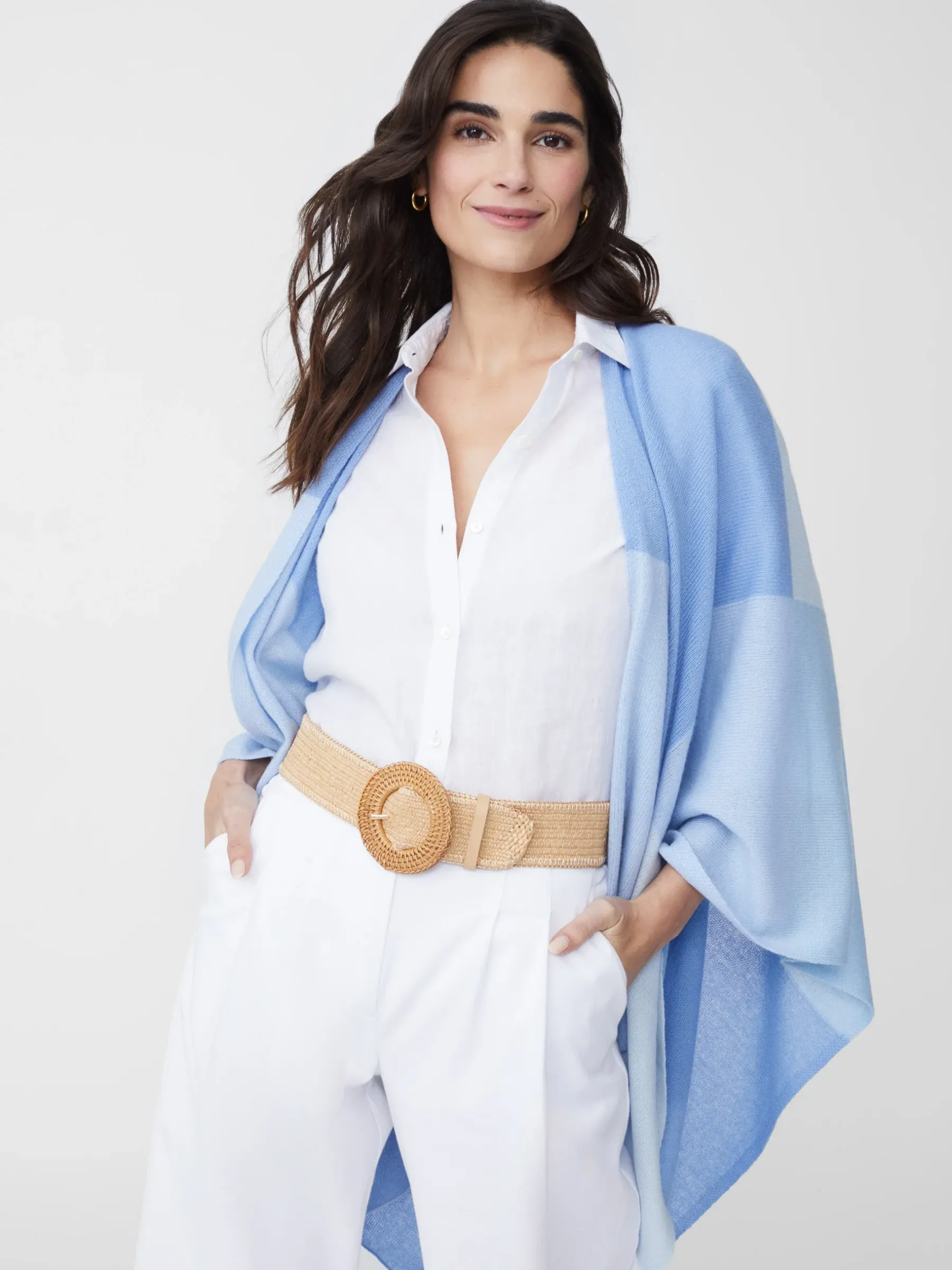 Skyler Cashmere Poncho In Colorblock-J.McLaughlin Fashion