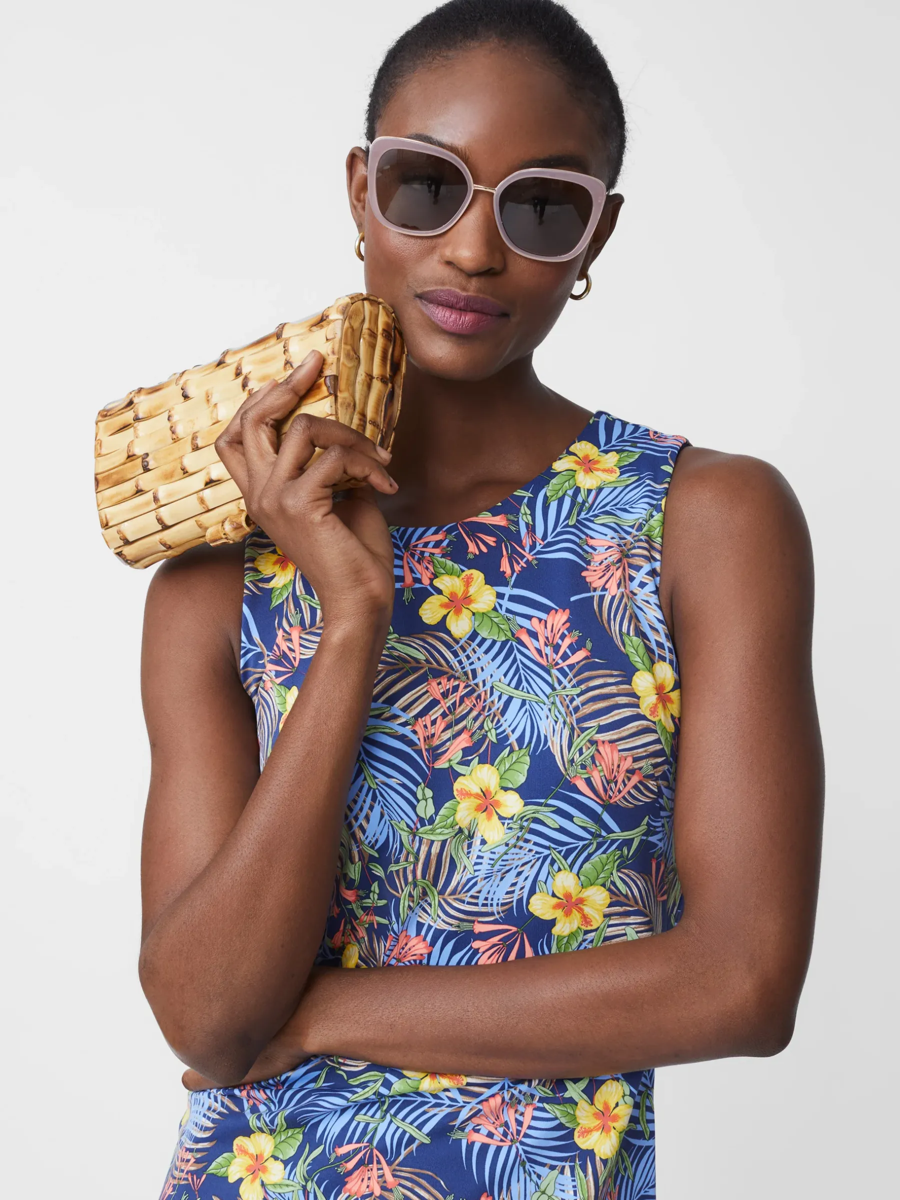 Sophia Sleeveless Dress In Bay Breeze-J.McLaughlin New