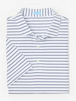 Springer Performance Polo In Harbor Stripe-J.McLaughlin Fashion