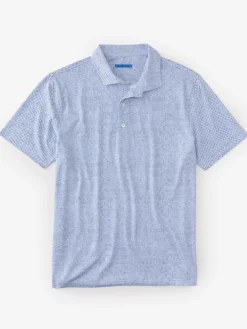 Springer Performance Polo In Mini Quatrefoil-J.McLaughlin New