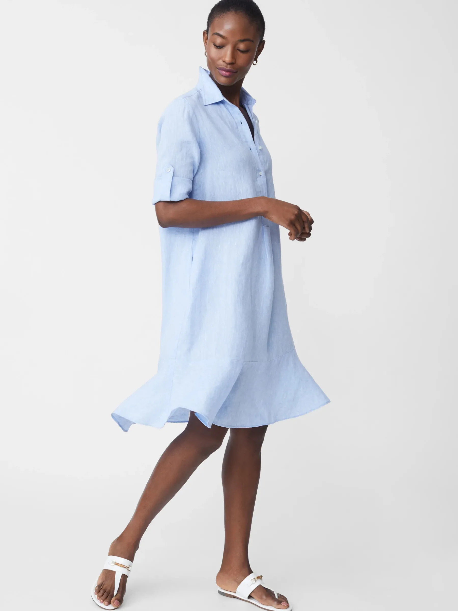 Wellesley Linen Dress-J.McLaughlin Fashion