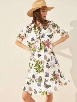 Wellesley Linen Dress In Jardin Mariposa-J.McLaughlin Online