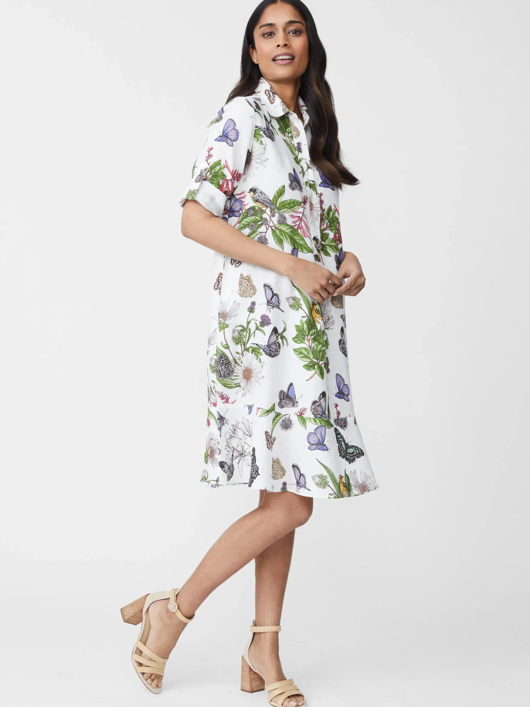 Wellesley Linen Dress In Jardin Mariposa-J.McLaughlin Online