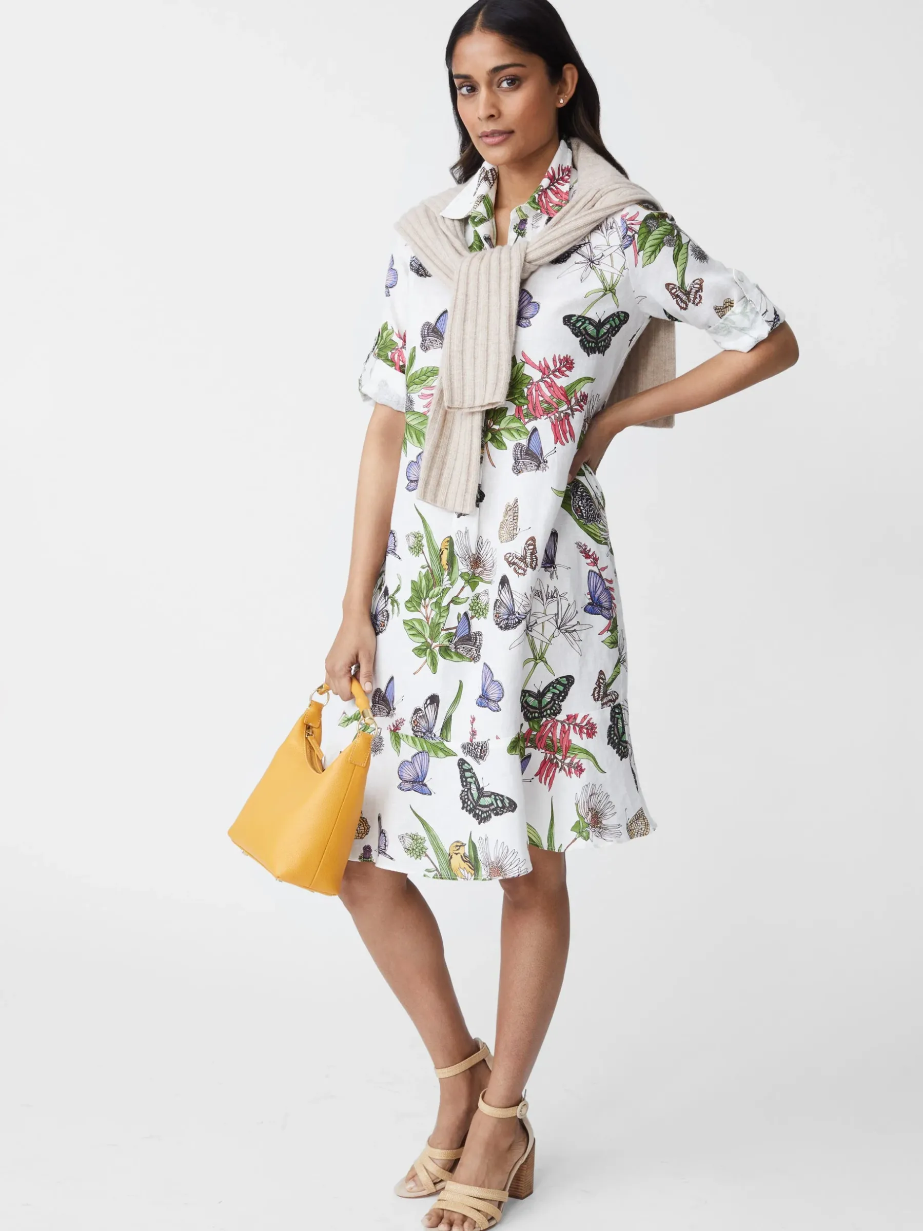 Wellesley Linen Dress In Jardin Mariposa-J.McLaughlin Online