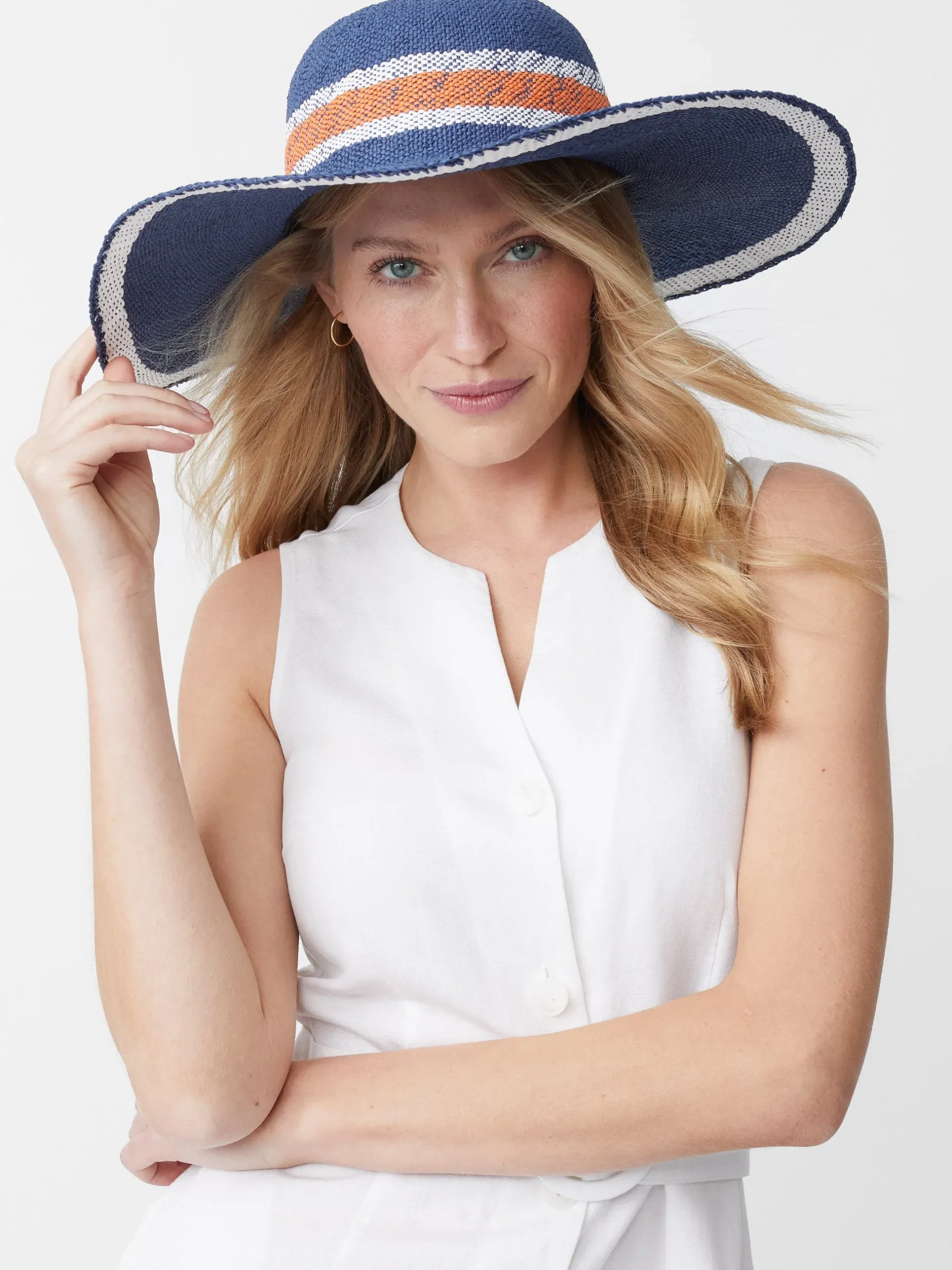 Willemstad Straw Hat In Stripe-J.McLaughlin Fashion