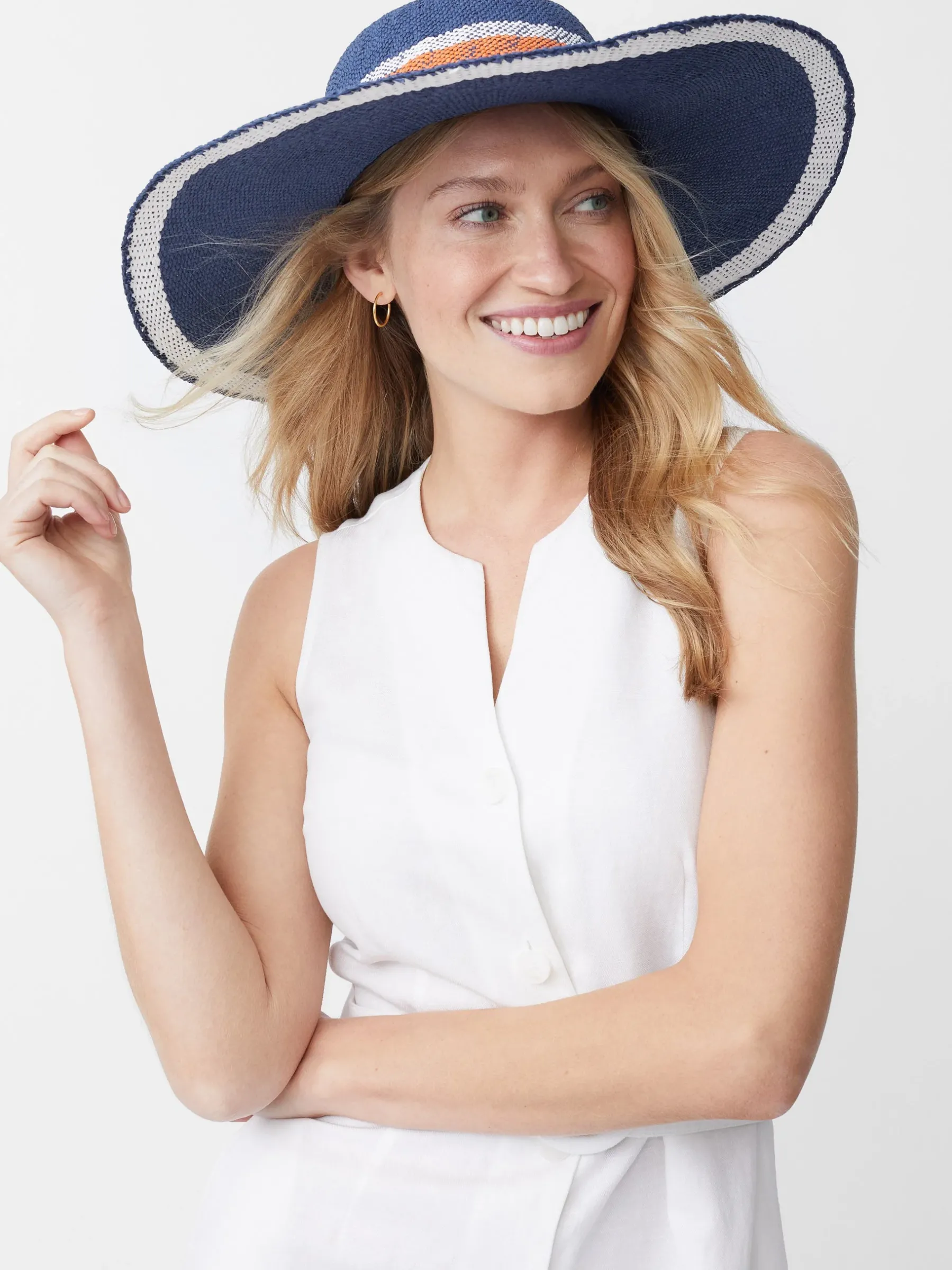 Willemstad Straw Hat In Stripe-J.McLaughlin Fashion