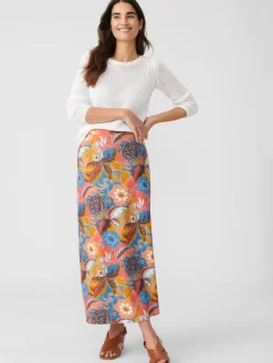 Zahara Skirt In Terra Blossom Bias-J.McLaughlin Discount